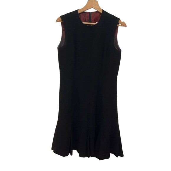 Lillie Rubin Vintage Black Sleeveless  Flared Mini Dress Women's Size M - Picture 1 of 8